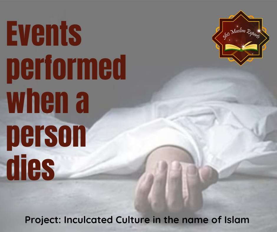 Events performed when a person dies